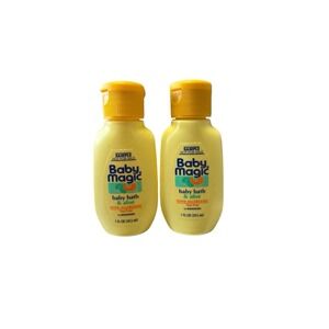 Vintage Baby Magic by Mennen 1 oz Travel VTG Minis Baby Bath & Aloe Bottles